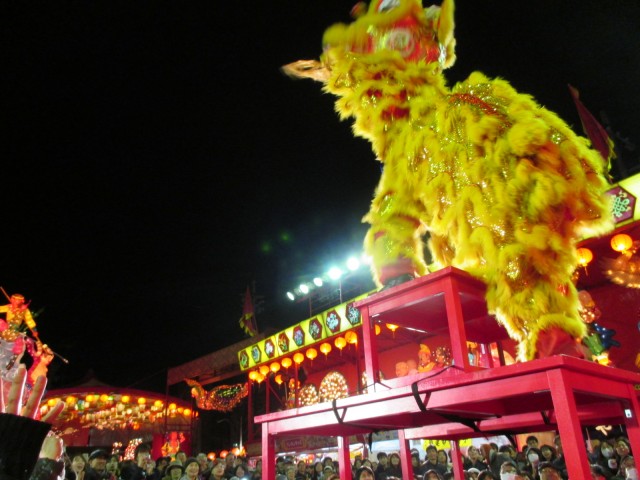 長崎ランタンフェスティバルの中国獅子舞3