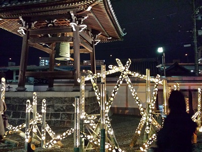 博多ライトアップウォークの善導寺のオブジェ