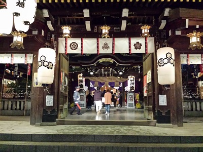 櫛田神社のライトアップ