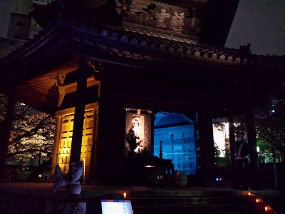 博多ライトアップウォークの東長寺の六角堂