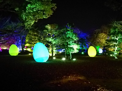舞鶴公園福岡城跡ライトアップ
