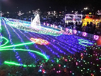 道の駅おおとう桜街道のイルミネーション点灯時間と期間