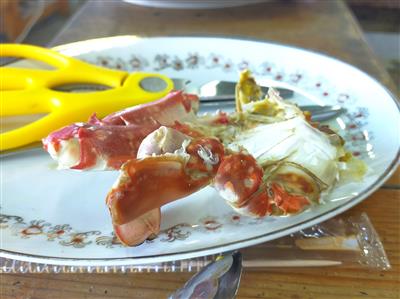 竹崎海産で食べた竹崎カニ