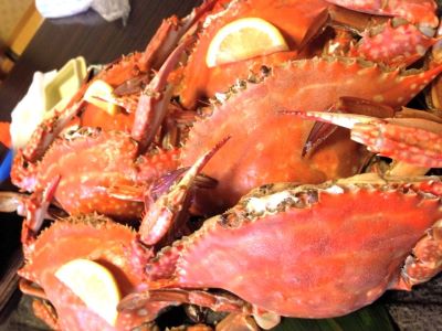 夏の蟹旅行の竹崎カニ